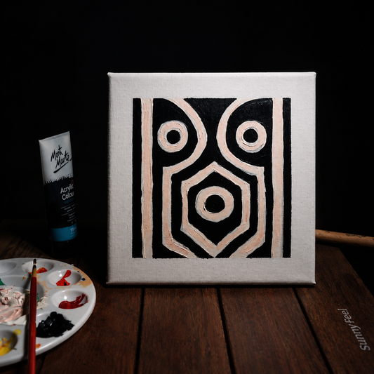 Dzi bead symbols showing eye motifs, lines, and sacred forms