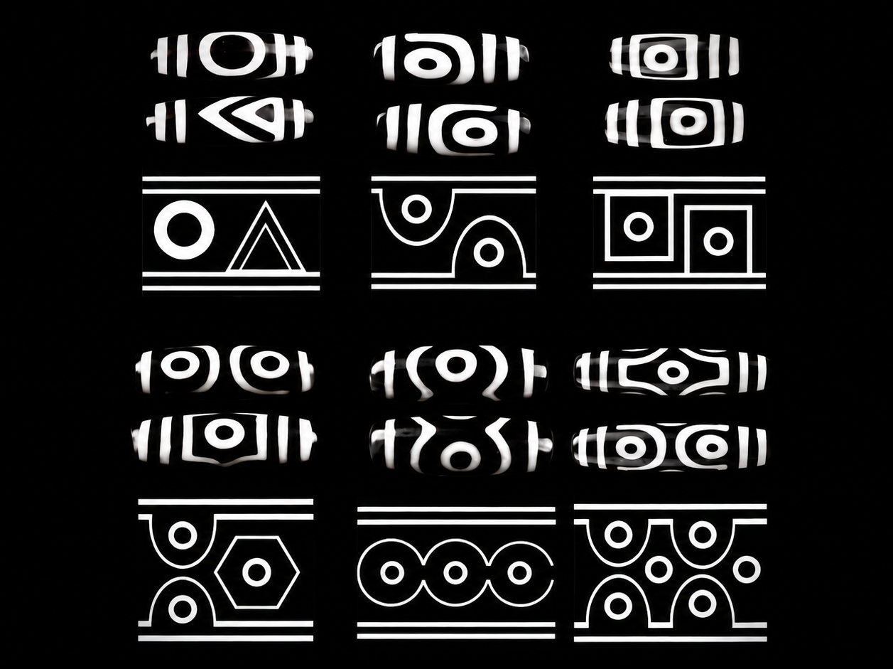 Dzi bead meaning guide from one-eye to nine-eye symbols