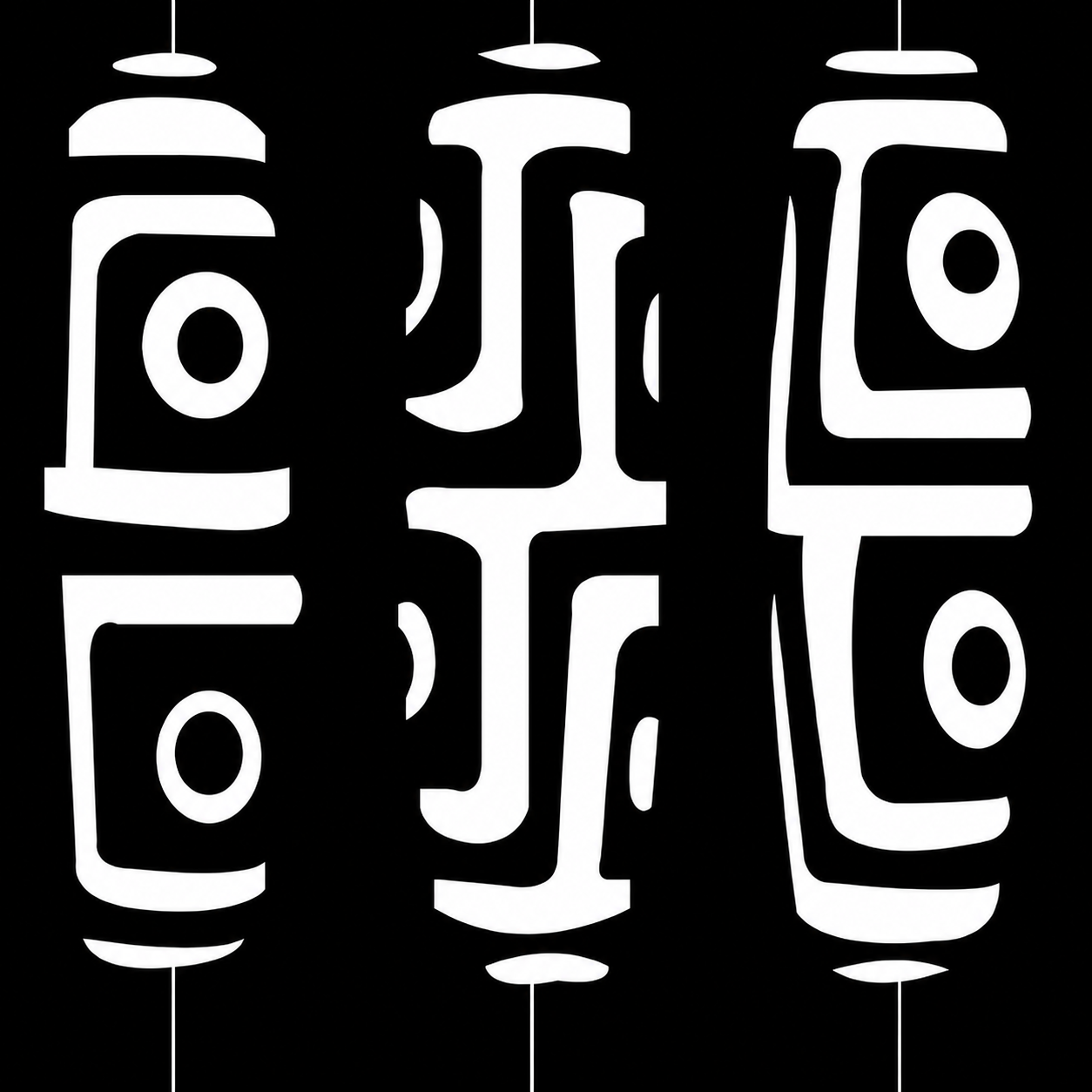 Four-Eye Dzi Beads