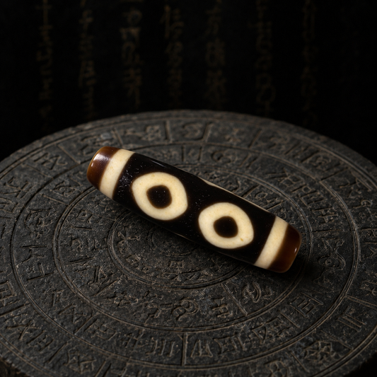 Three-Eye Dzi Bead